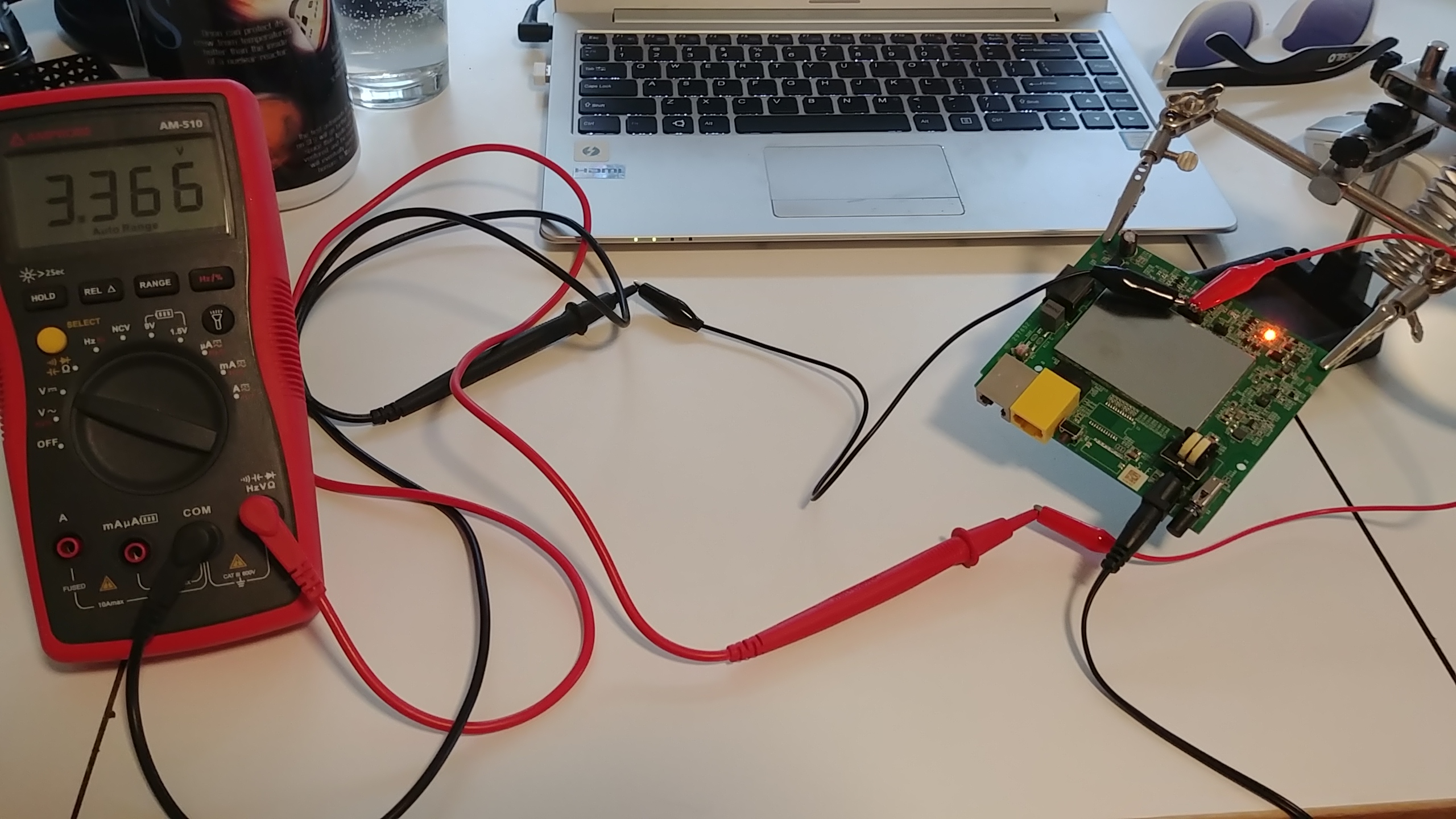 the whole multimeter setup